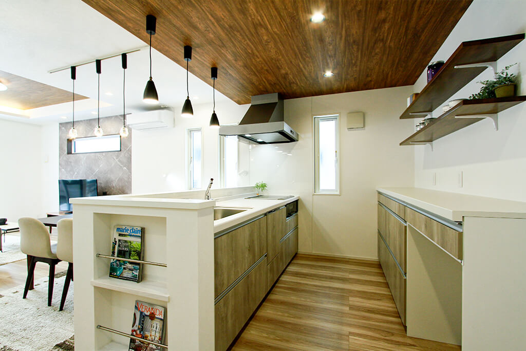 ハーバーハウスの新築 家づくり 事例「立体的なLDK＆作業効率バツグンな家事動線！床暖房完備の暖かい家」(GRANDE)